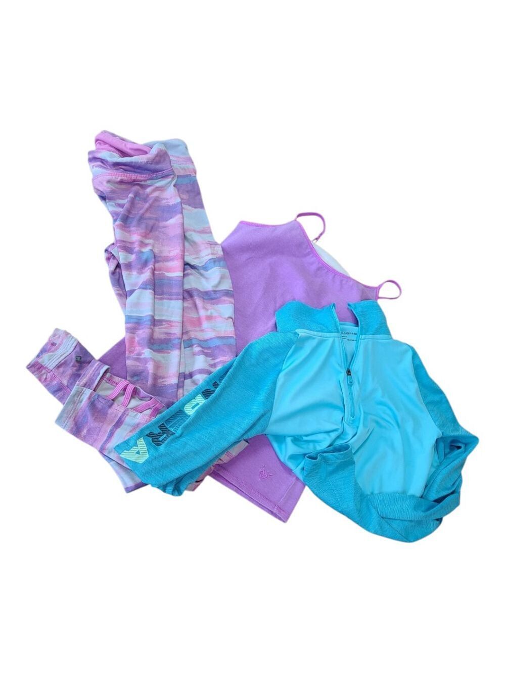 Activewear Outfit Girls 14: Purple Pink Top & Leggings